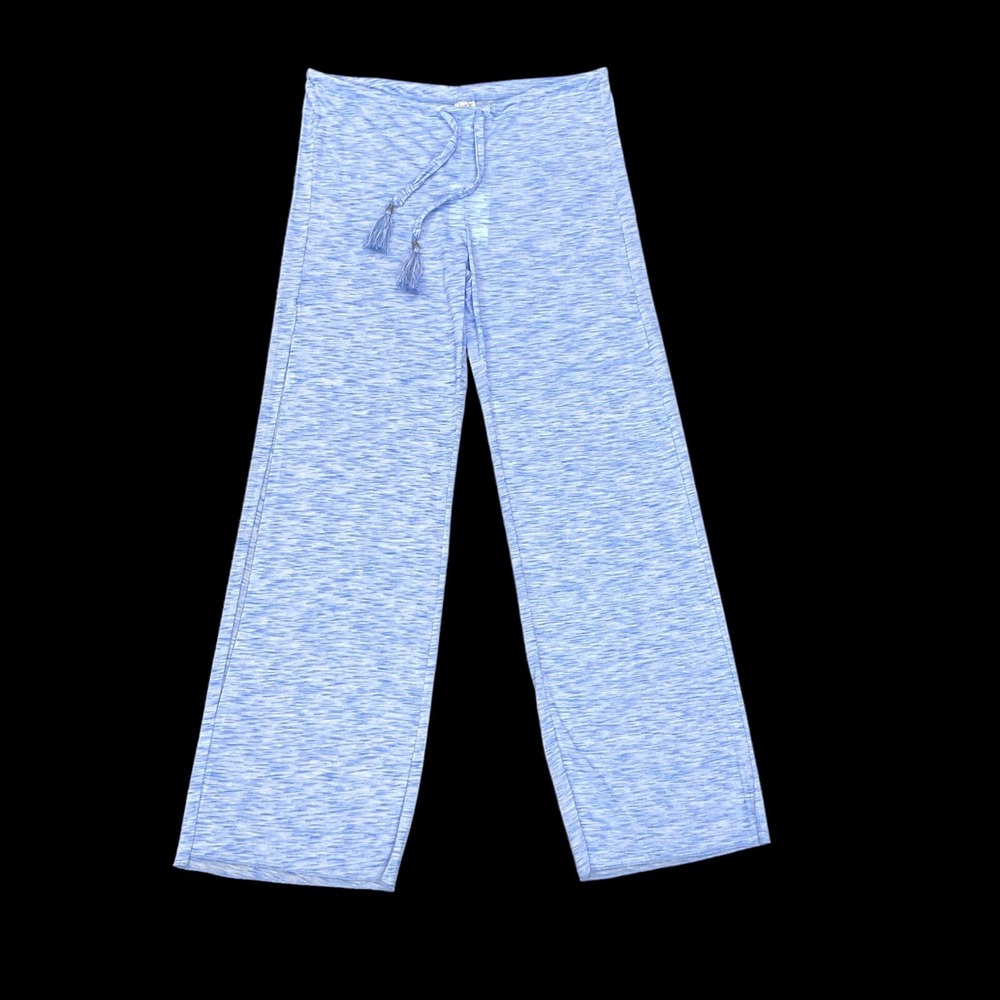Becca Womens Heather Blue Drawstring Tassel Swim Cover Up Pants Size S NWT